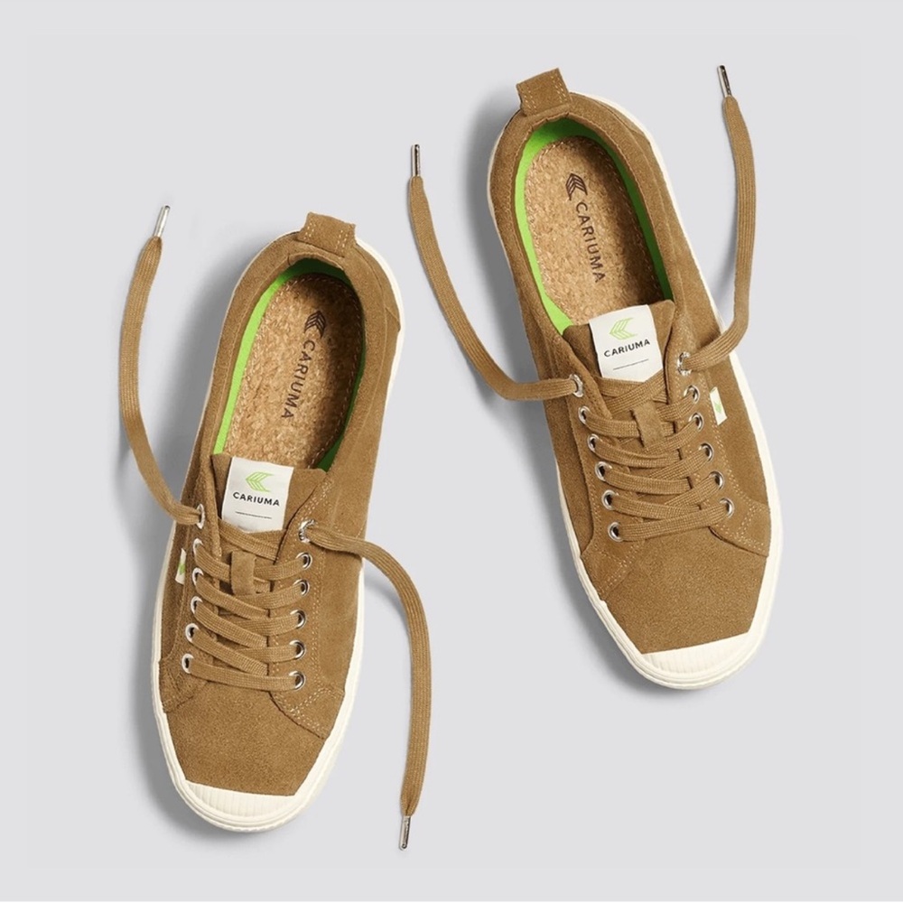 Cariuma OCA Low Camel Suede Sneakers